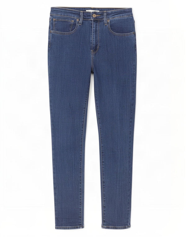 Женские джинсы скинни Levi's 721 с высокой посадкой W30 L30 Темно-синие, хлопок