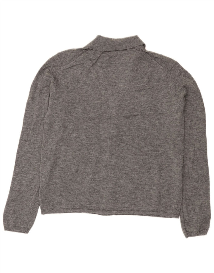 Женский кардиган Zara UK 18 XL, серый шерстяной свитер