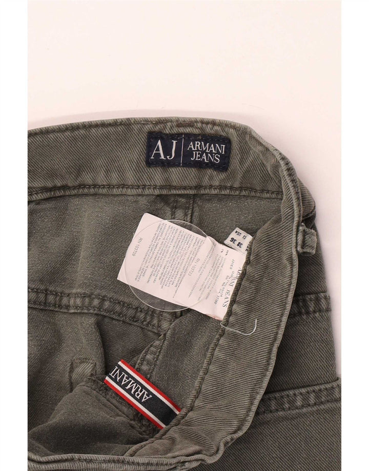 Мужские прямые джинсы Armani W36 L34, зеленый хлопок