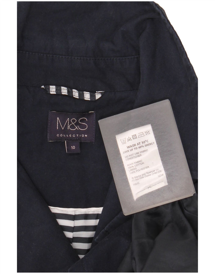 Женское бушлат Marks & Spencer UK 10, маленький темно-синий, хлопок
