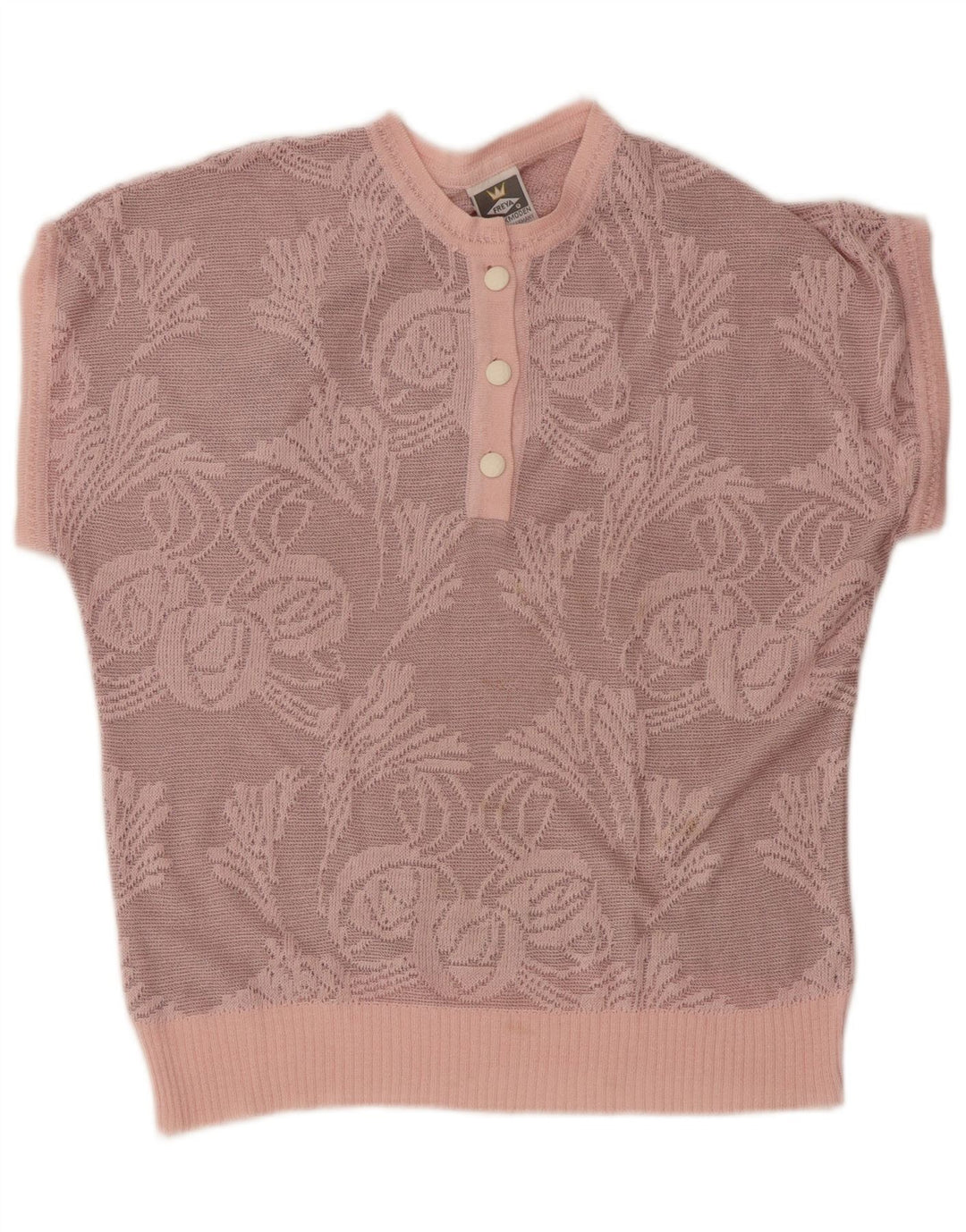 Женский джемпер с круглым вырезом FREYA, цвет EU 40, средний розовый с цветочным принтом