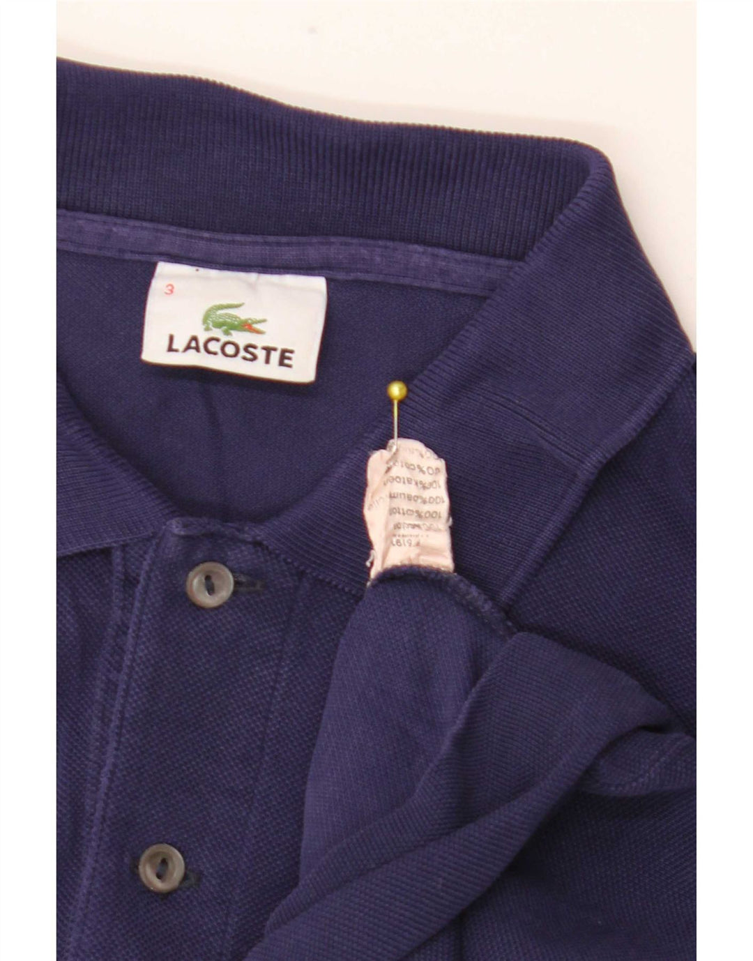 Мужская рубашка-поло Lacoste, размер 3, маленькая, фиолетовая, хлопок