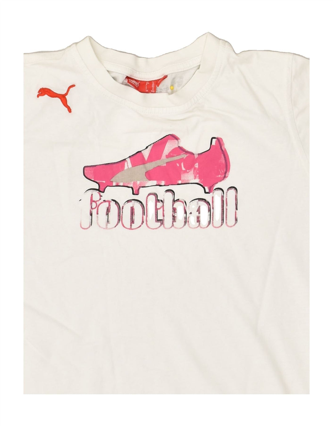 PUMA Girls Graphic T-Shirt Top 11-12 Years White | Vintage Puma | Thrift | Second-Hand Puma | Used Clothing | Messina Hembry 