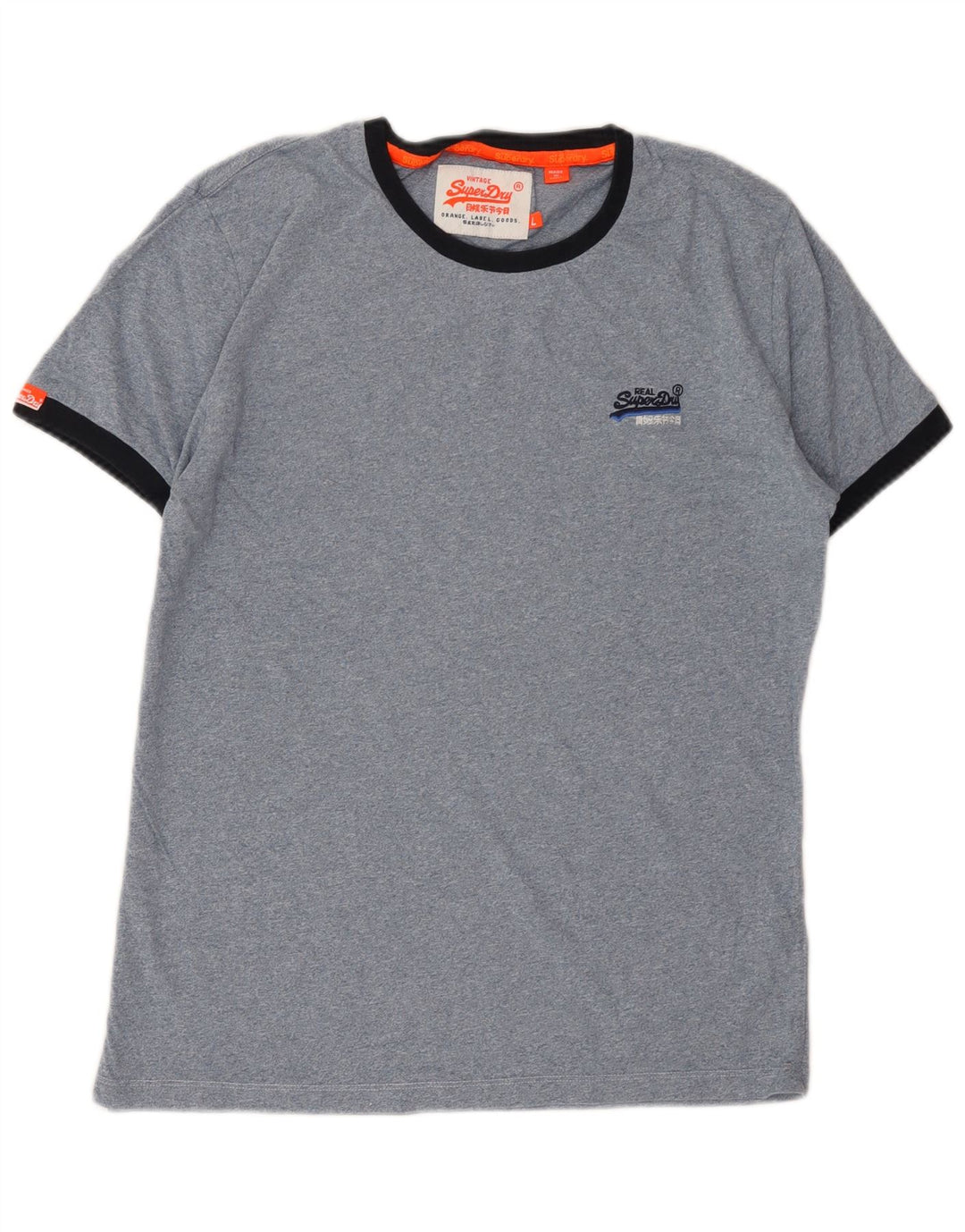 Мужская футболка Superdry, большой синий хлопок