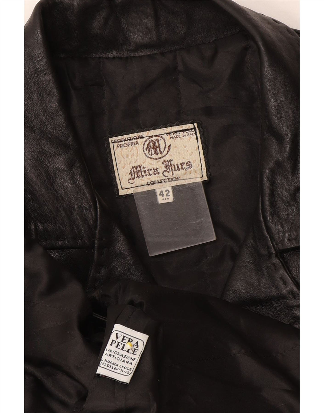 Женское кожаное пальто Mira Furs IT 42 Medium Black Leather