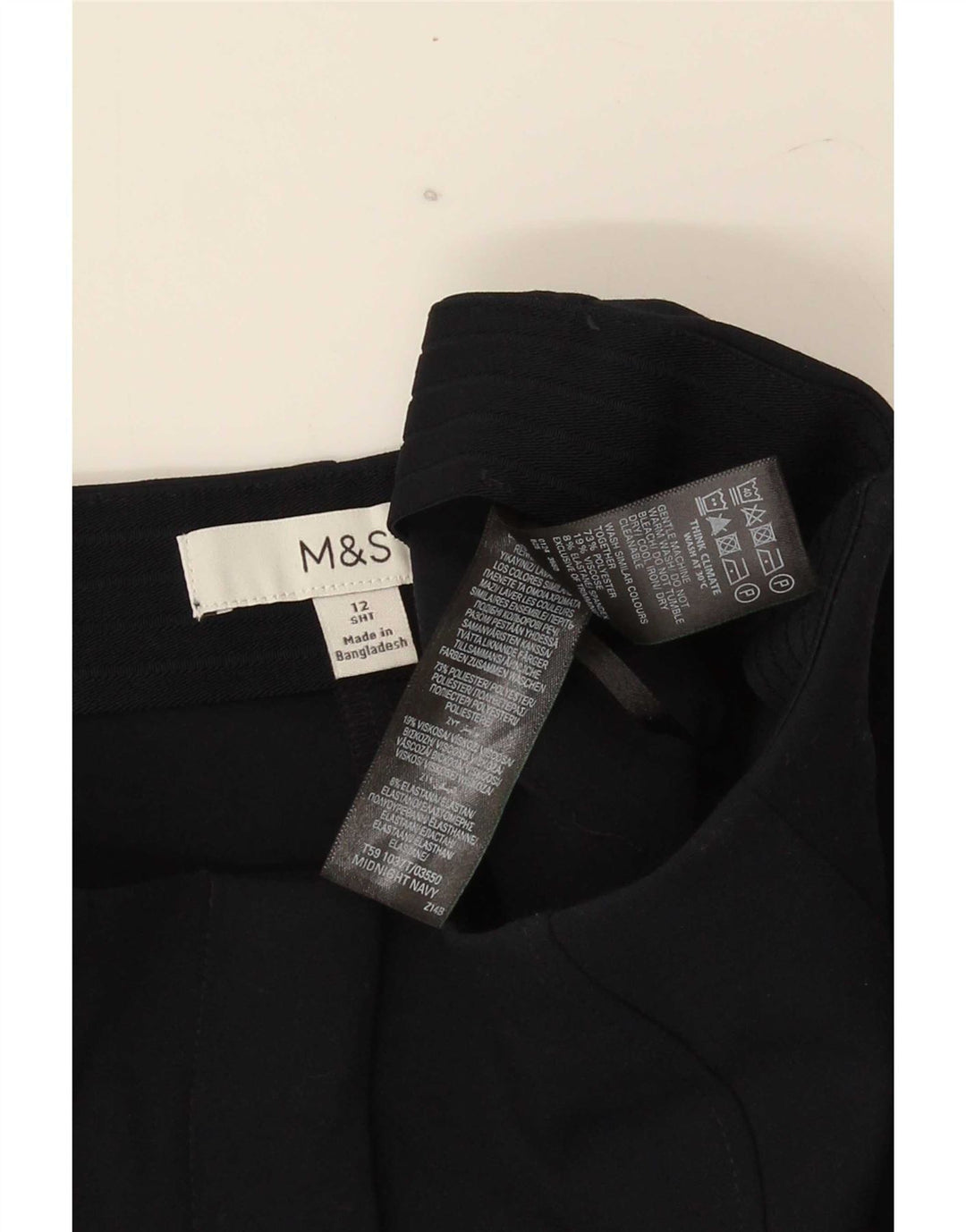 Женские укороченные брюки Marks & Spencer UK 12 Medium W28 L23 Темно-синие