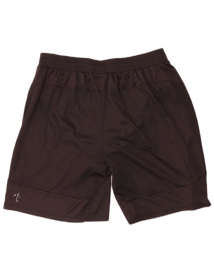 Мужские спортивные шорты Puma BVB Dortmund с рисунком, большие черные из полиэстера