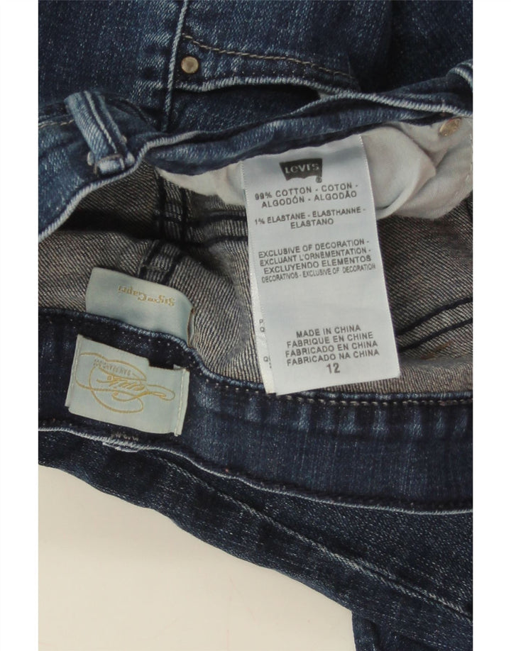 Женские джинсы-капри LEVI'S US 12, большие W32 L19, темно-синие, хлопок