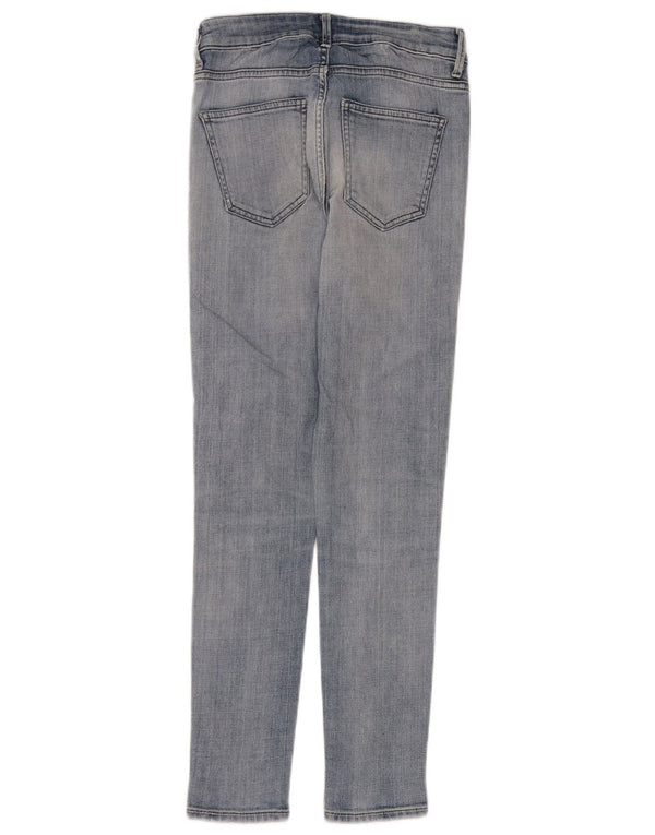 Женские укороченные джинсы Zara с высокой посадкой EU 38 XS W26 L28 Синие
