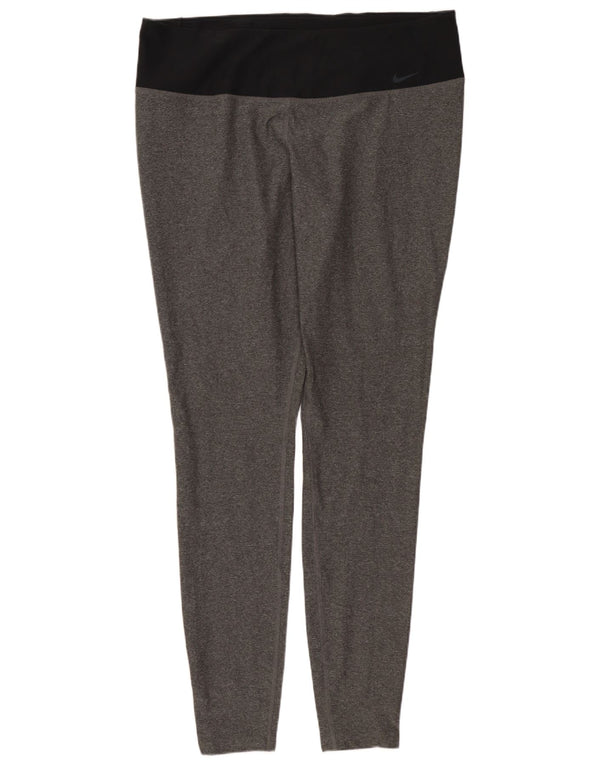 Женские леггинсы NIKE Dri Fit UK 18 XL, серый полиэстер