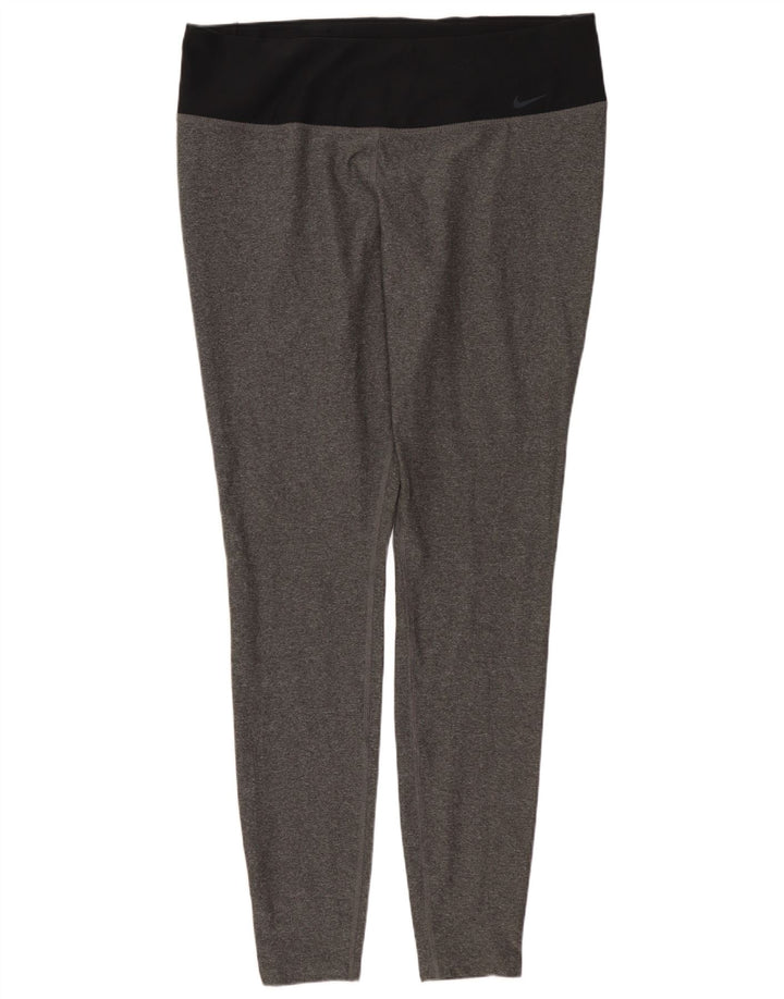 Женские леггинсы NIKE Dri Fit UK 18 XL, серый полиэстер