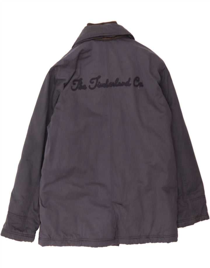 TIMBERLAND Boys Graphic Windbreaker Jacket 15-16 Years Navy Blue Cotton Vintage Timberland and Second-Hand Timberland from Messina Hembry 