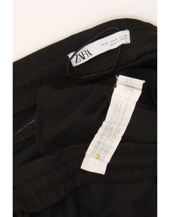 Мужские укороченные спортивные брюки Zara, джоггеры, маленький черный полиэстер