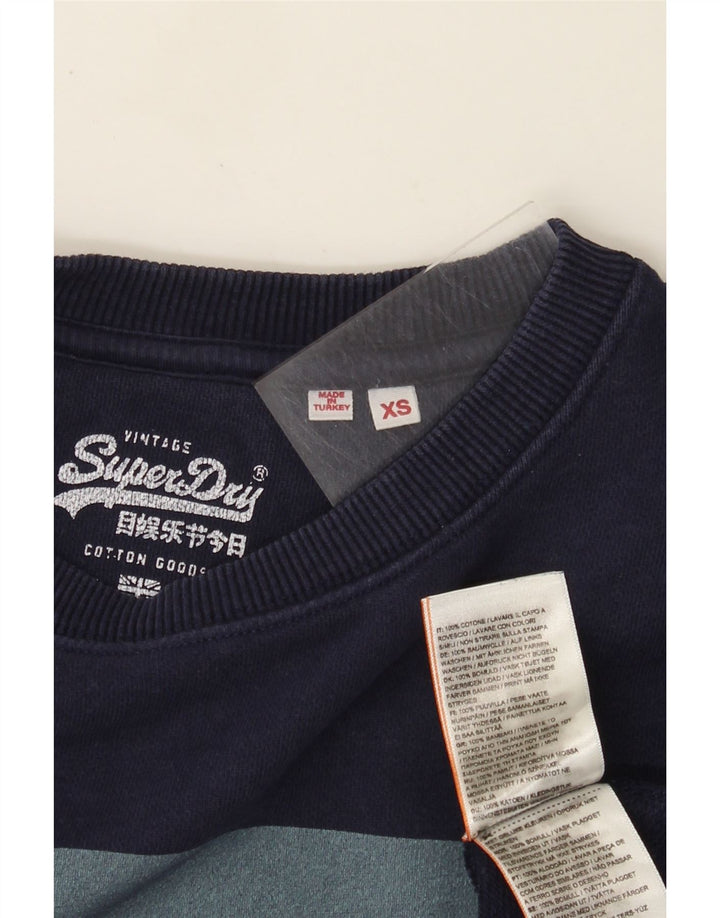 Мужской свитшот с рисунком Superdry XS, темно-синий, хлопок