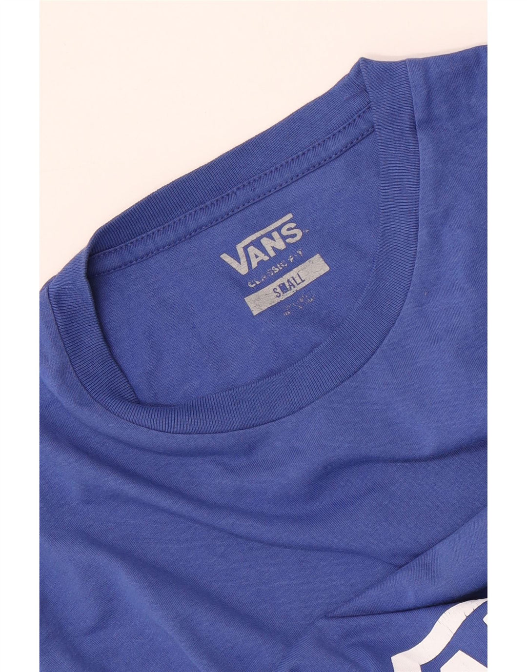 Мужская футболка классического кроя с рисунком Vans, маленькая синяя