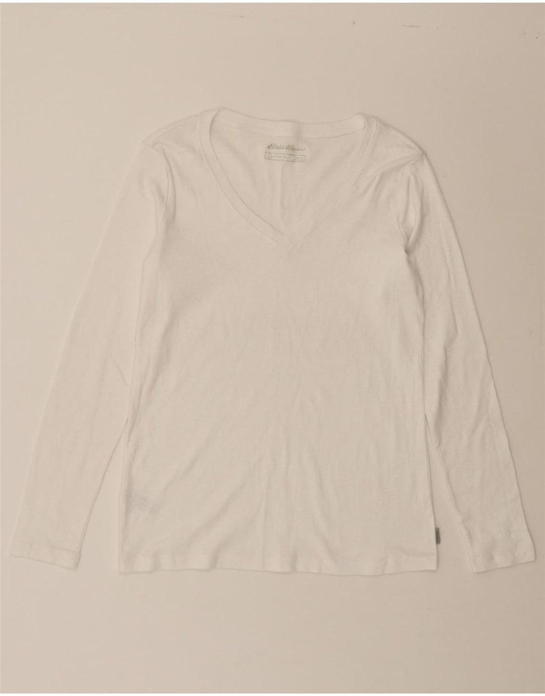 EDDIE BAUER Womens Top Long Sleeve UK 14 Large White Cotton Vintage Eddie Bauer and Second-Hand Eddie Bauer from Messina Hembry 