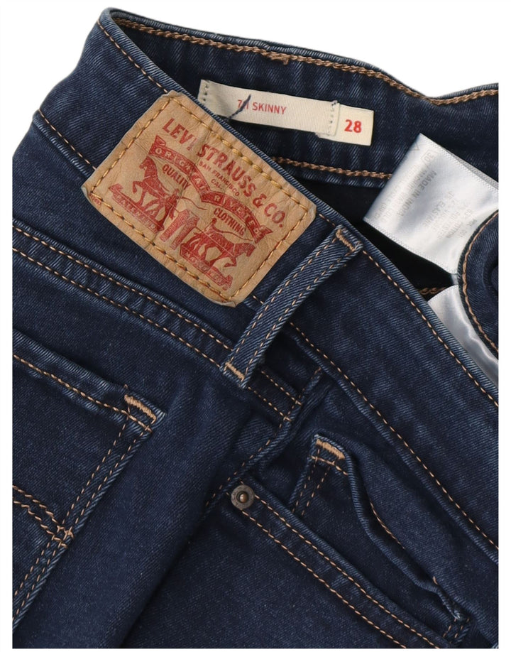 Женские джинсы скинни LEVI'S 711 W28 L30 Темно-синие, хлопок