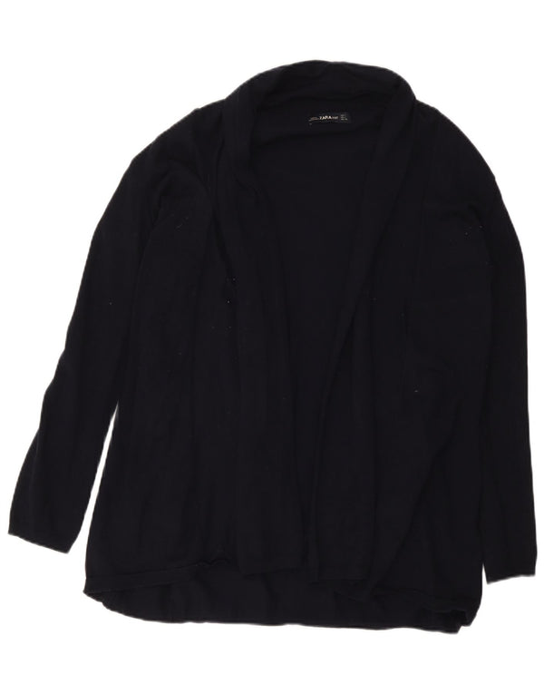 Женский открытый кардиган Zara UK 14, большой черный вискоза