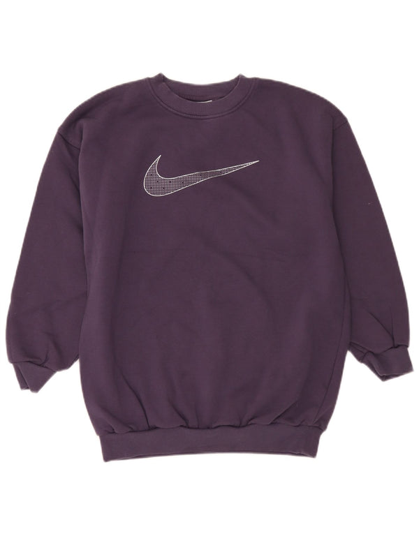 Джемпер с рисунком Nike для девочек, 12–13 лет, большой фиолетовый, хлопок