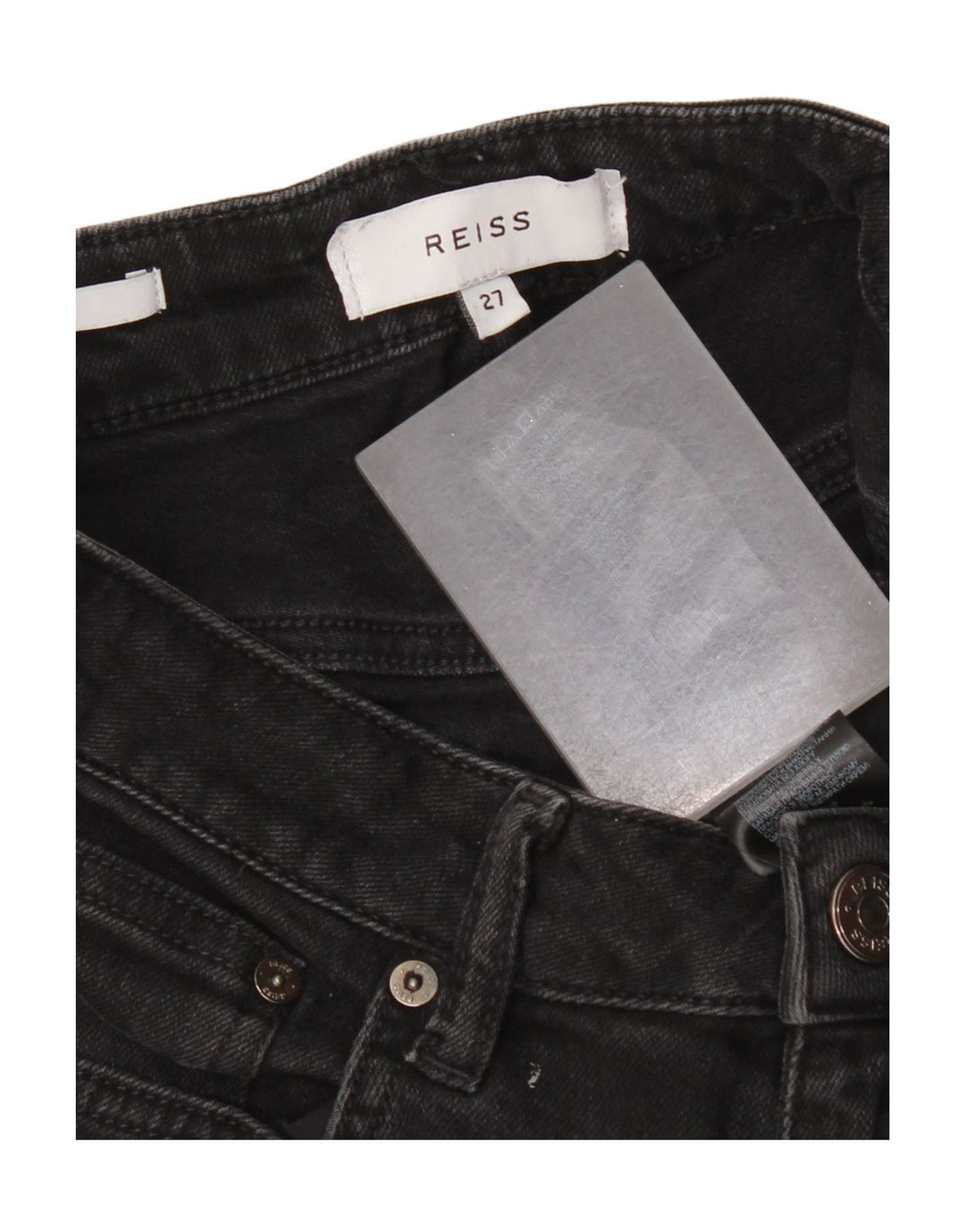 Женские узкие джинсы Reiss W27 L26, черный хлопок
