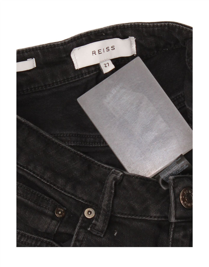 Женские узкие джинсы Reiss W27 L26, черный хлопок