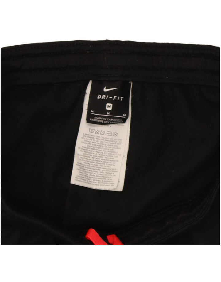 Женские спортивные брюки Nike UK 12, средний черный, полиэстер с цветными блоками