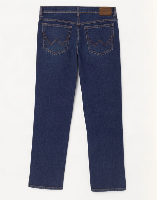 Мужские прямые джинсы Wrangler стандартного кроя W36 L30, синий хлопок