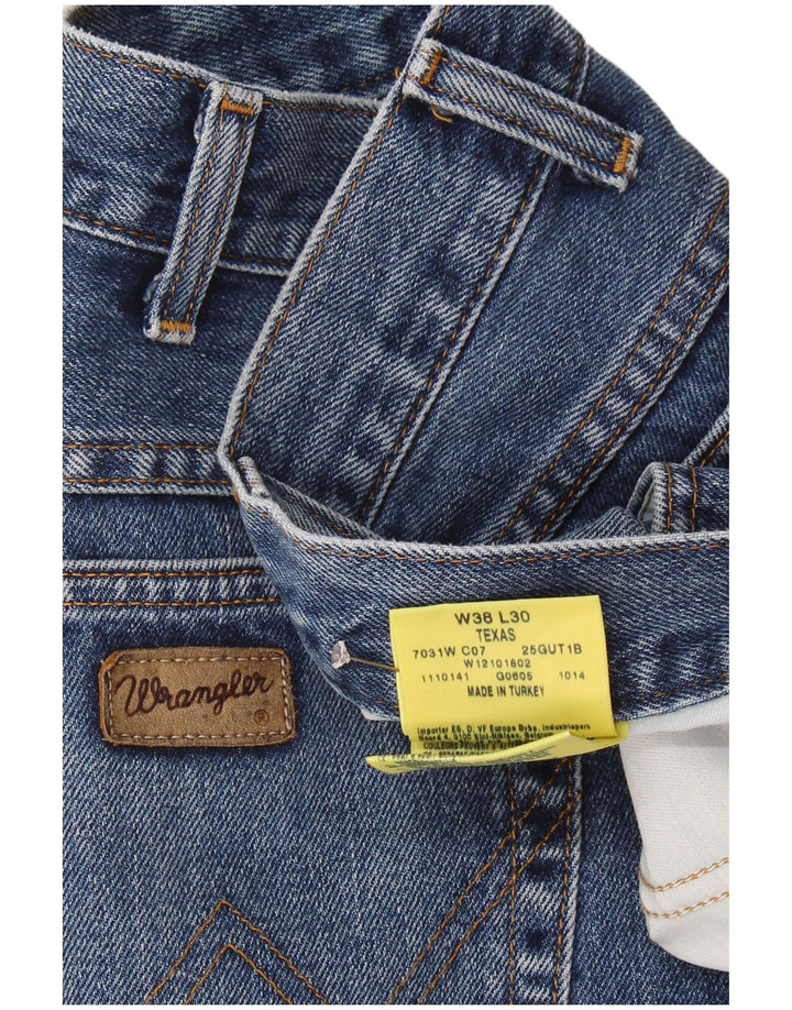 Мужские прямые джинсы Wrangler Texas W38 L30, синий хлопок