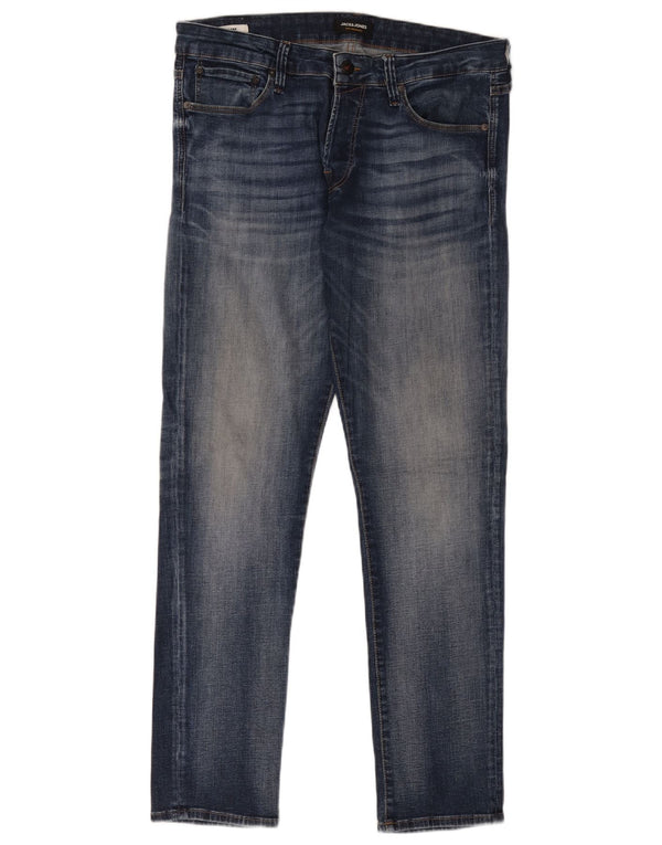 Мужские узкие джинсы Jack & Jones GLENN W34 L32, синий хлопок