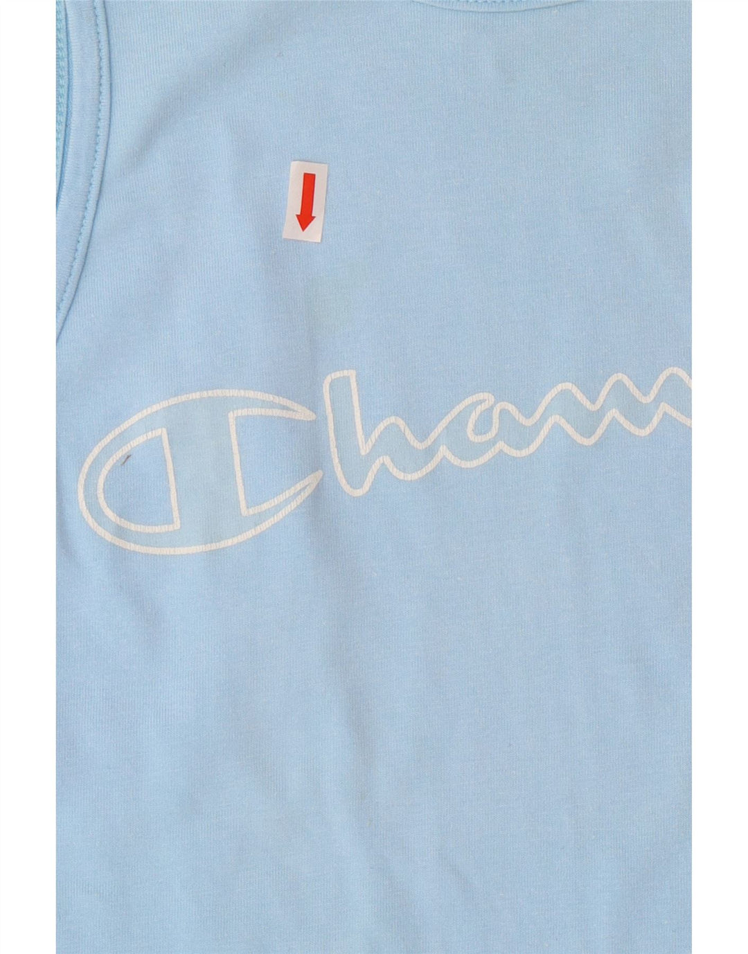 CHAMPION Boys Graphic Vest Top 13-14 Years Blue Cotton Vintage Champion and Second-Hand Champion from Messina Hembry 
