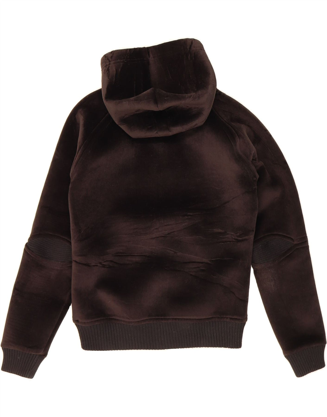 HELLY HANSEN Womens Velvet Zip Hoodie Sweater UK 12 Medium Brown Polyester Vintage Helly Hansen and Second-Hand Helly Hansen from Messina Hembry 