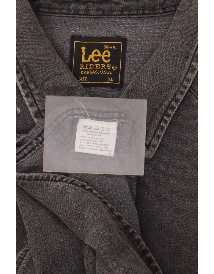 Мужская джинсовая рубашка Lee Riders XL, серая, хлопок
