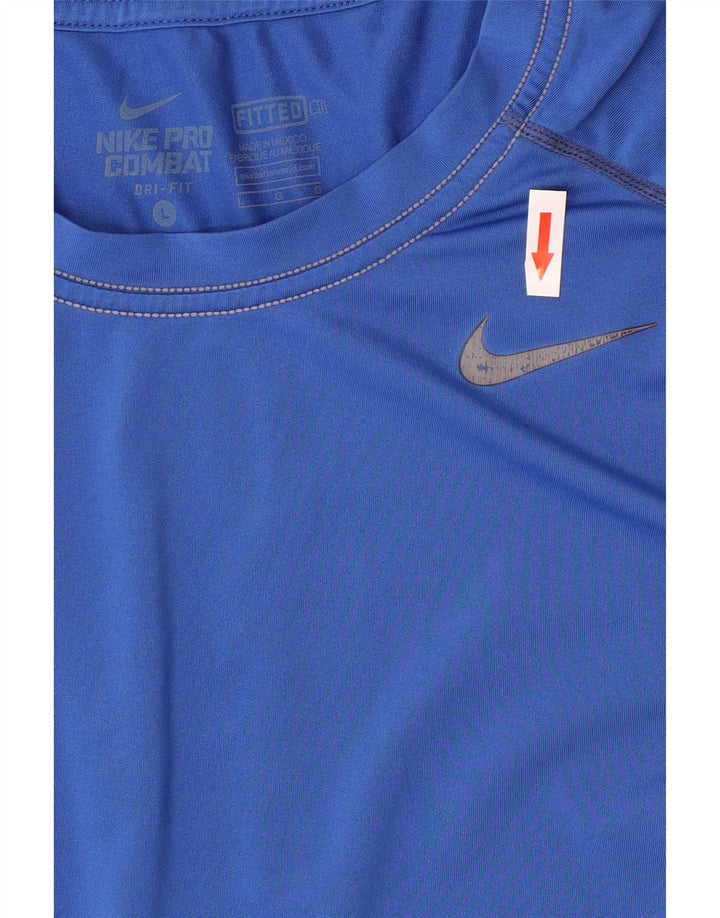 Мужская футболка Nike Dri Fit, большой синий полиэстер