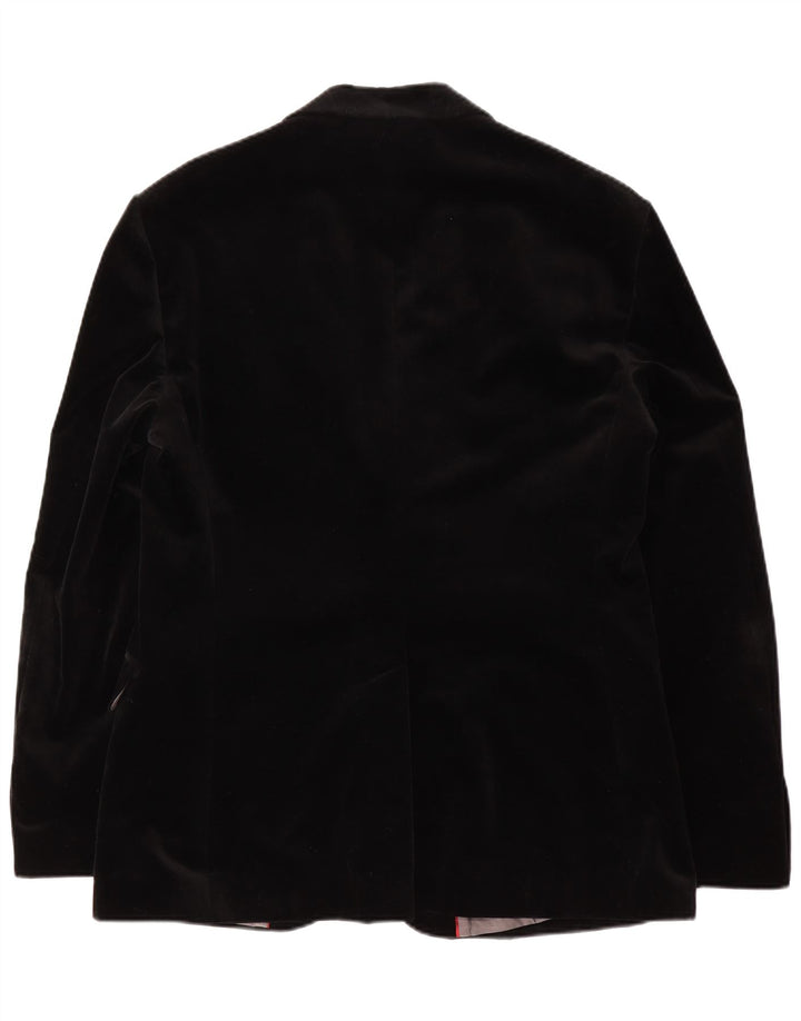 Мужской бархатный пиджак с 2 пуговицами Sisley IT 52 XL, черный хлопок