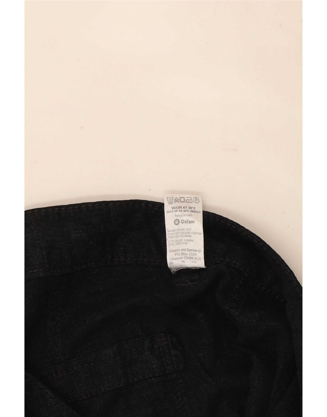Женские капри Marks & Spencer UK 12 Medium W32, черные льняные брюки