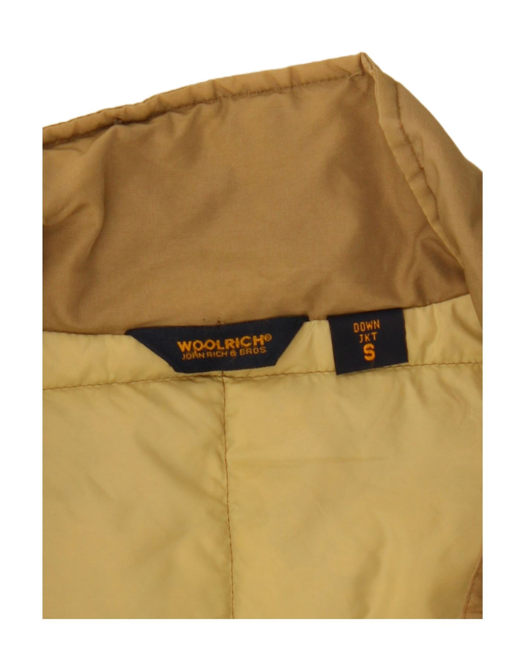 Женское стеганое пальто Woolrich UK 10, маленький размер, бежевый нейлон