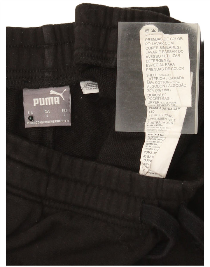 Мужские спортивные шорты Puma с графическим рисунком, большие черные хлопковые