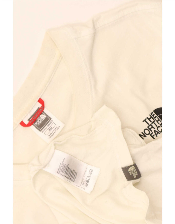 Мужская футболка с рисунком The North Face, хлопковый топ среднего размера, белый