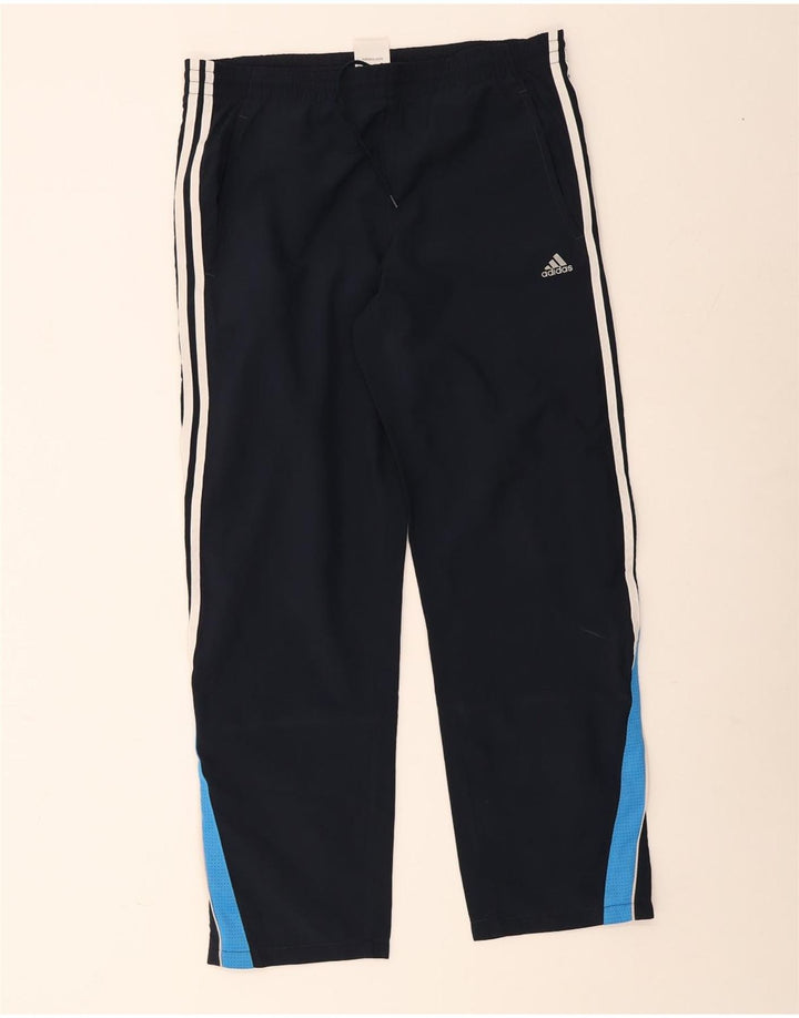 Мужские спортивные брюки Adidas, большие темно-синие, полиэстер с цветными блоками