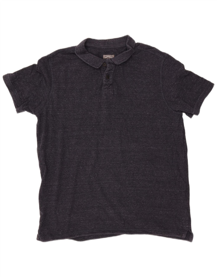 Мужская рубашка-поло FAT FACE 2XL, темно-синяя, хлопковая в крапинку