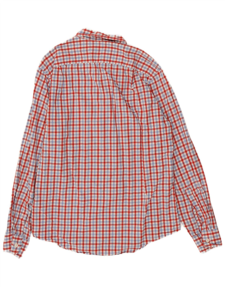 J. CREW Mens Shirt Medium Red Check Cotton