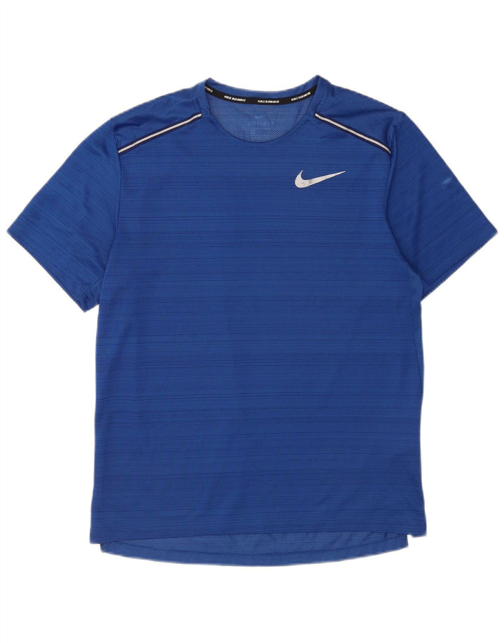 Мужская футболка Nike Dri Fit из полиэстера средней синей полоски