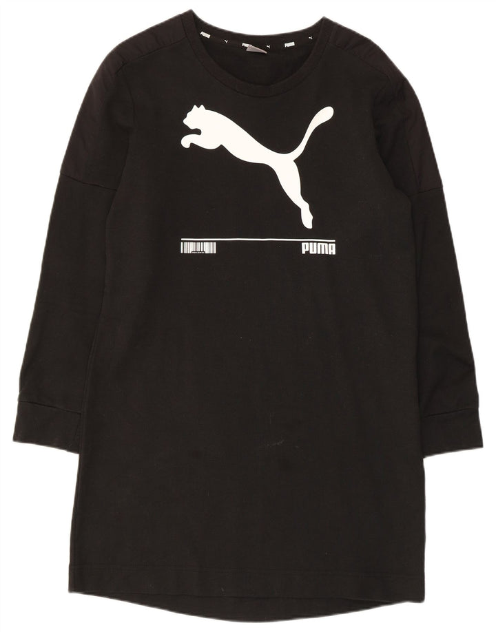 Женское платье-джемпер с рисунком Puma UK 10, маленькое черное