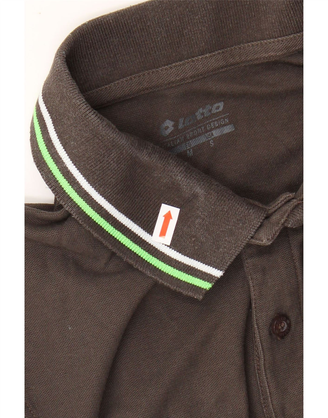 LOTTO Mens Polo Shirt Small Brown Cotton