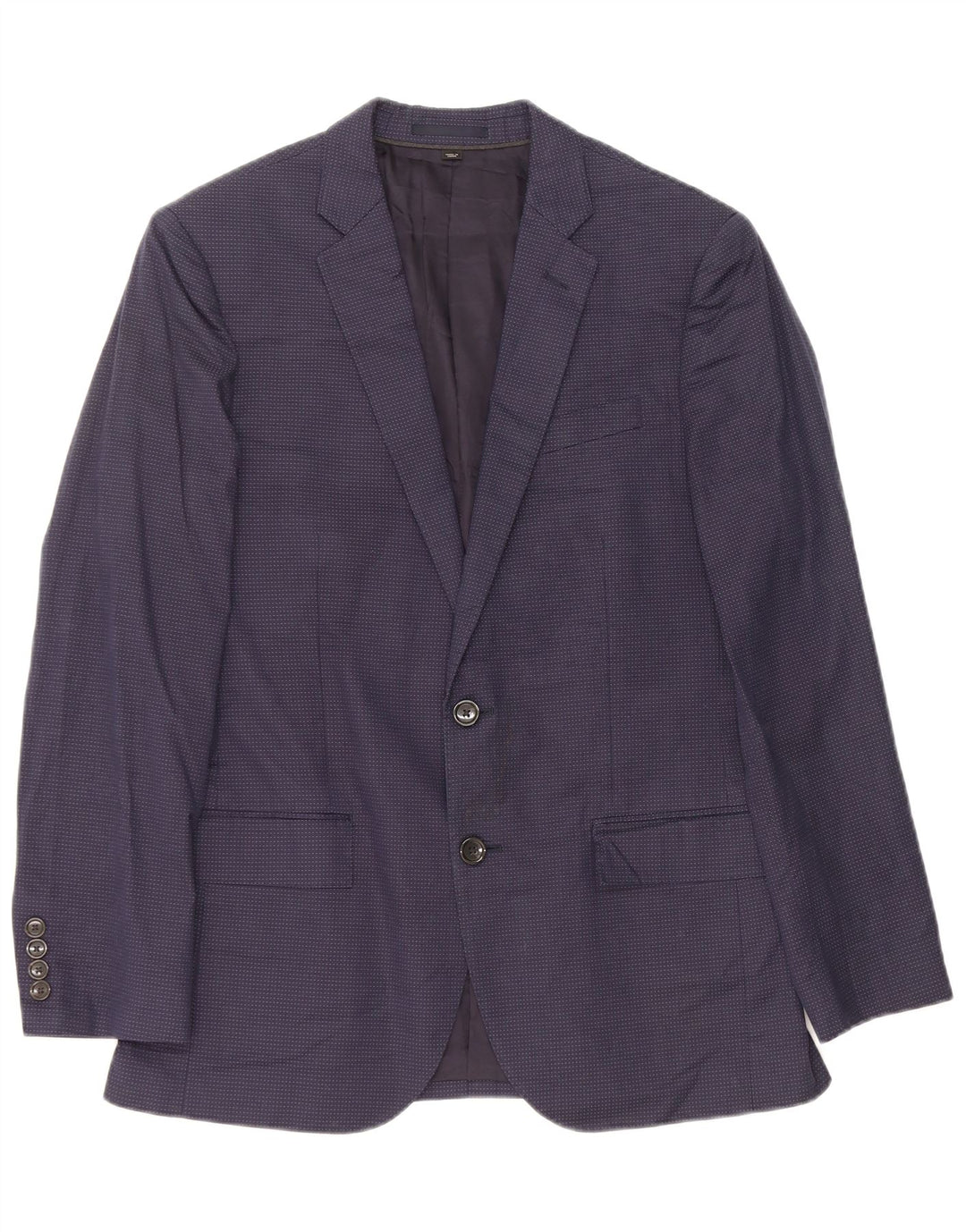 Мужской пиджак с 2 пуговицами J. Crew Ludlow, Великобритания 36, маленький темно-синий в пятнистый цвет