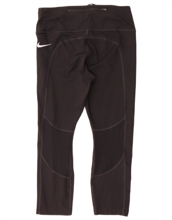 Женские леггинсы-капри Nike Dri Fit UK 14, средний черный, полиэстер
