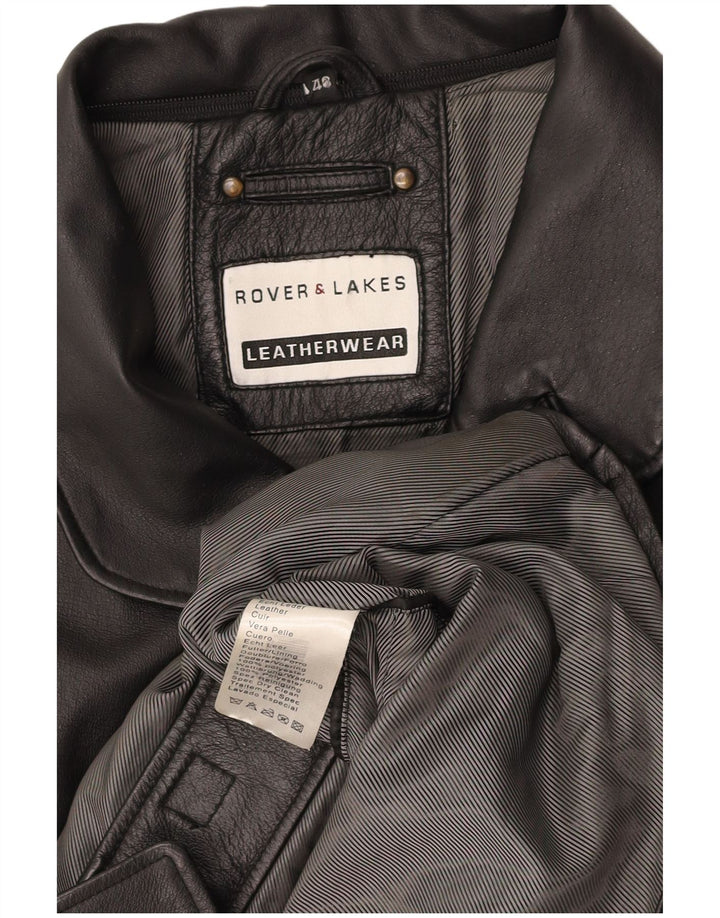 Мужское кожаное пальто ROVER&LAKES IT 48 Medium Black Leather