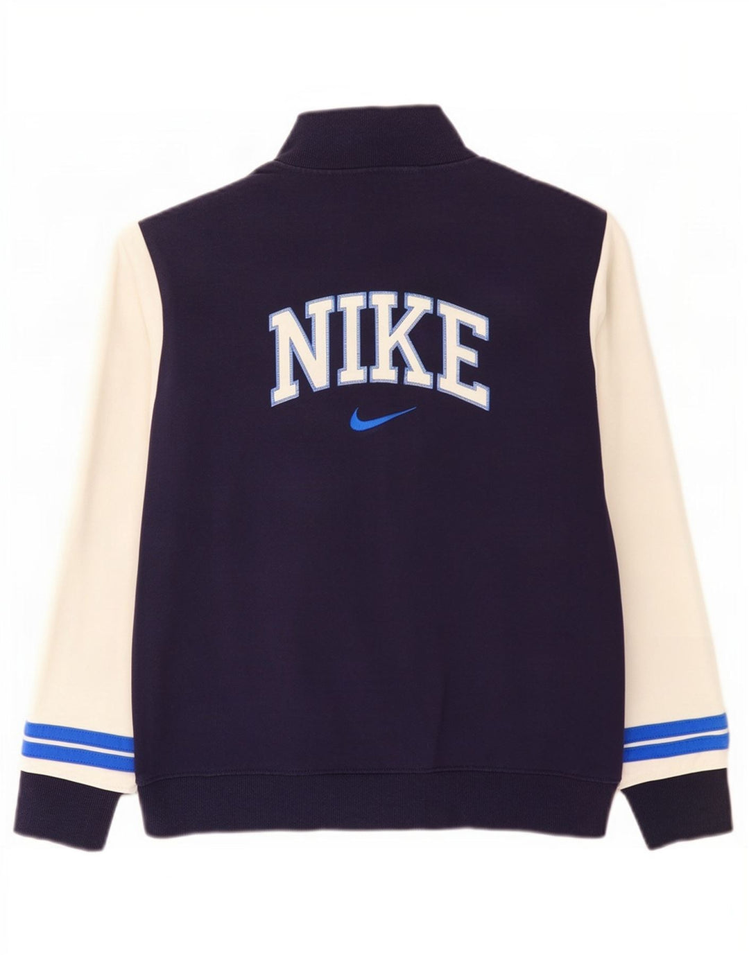 Мужской спортивный костюм Nike с графическим рисунком, большая хлопковая куртка темно-синего цвета с цветными блоками