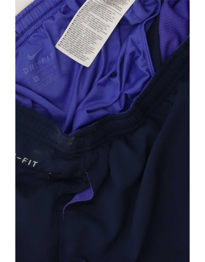 Мужские спортивные шорты Nike Dri Fit, большие фиолетовые, полиэстер с цветными блоками