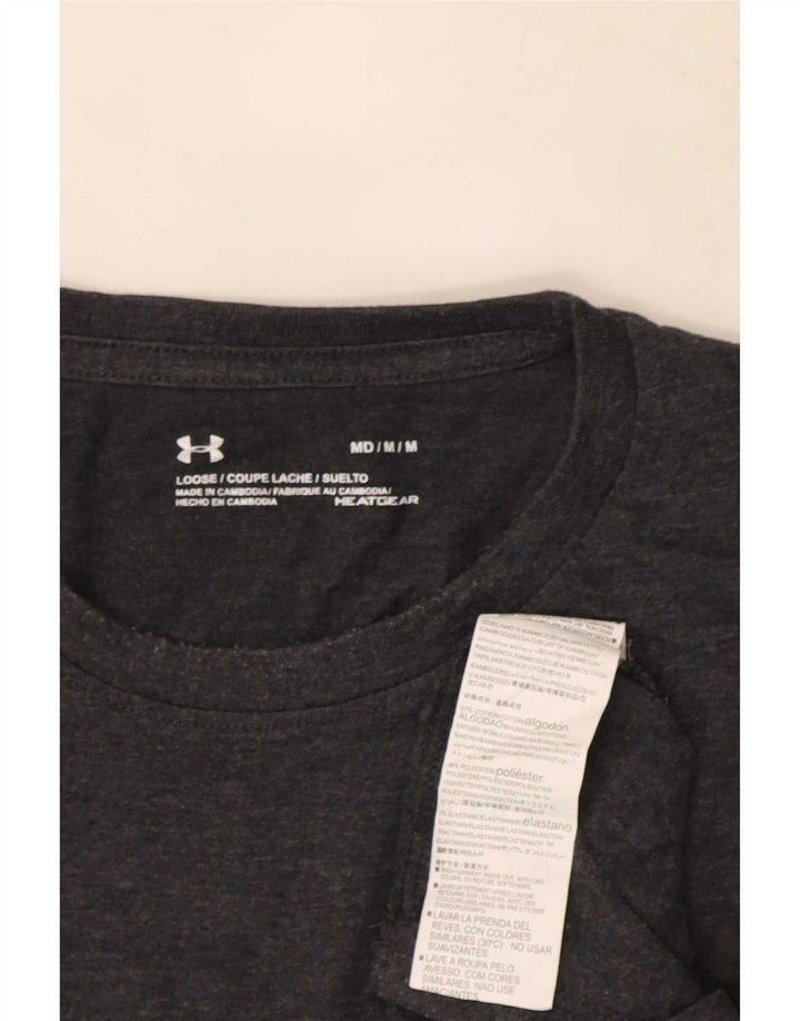 Мужская футболка Under Armour Heat Gear, хлопковый топ среднего серого цвета